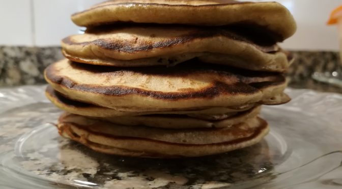 Pancakes de civada, plàtan i coco (sense sucre)